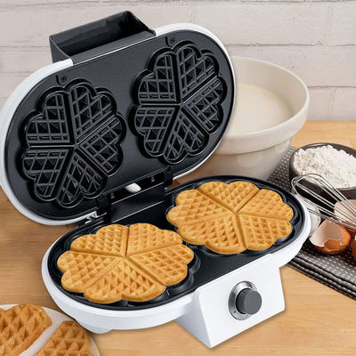 Gepersonaliseerd logo Acceptabele dubbele wafelsmaker voor snel reinigen en niet-stick koken