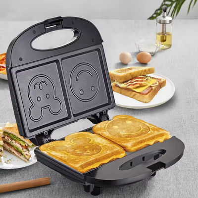 Gepersonaliseerd logo Acceptabele dubbele wafelsmaker voor snel reinigen en niet-stick koken