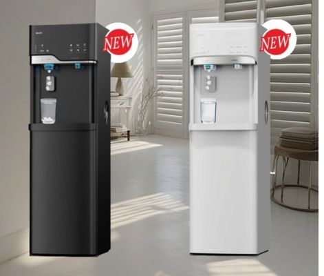 Staande waterdispenser met kogel- en ijsmaker van roestvrij staal