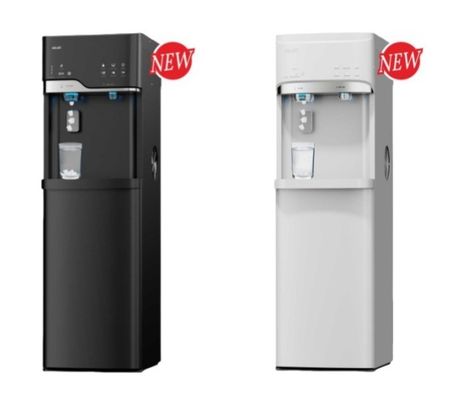 Staande waterdispenser met kogel- en ijsmaker van roestvrij staal