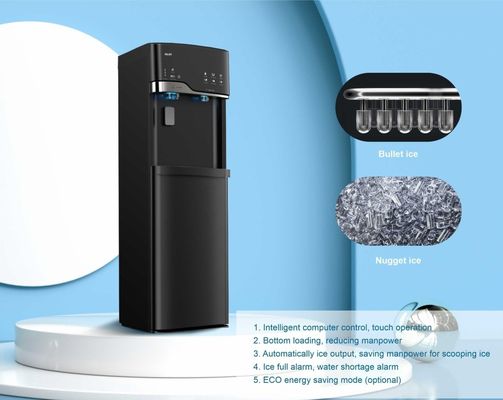 Hoge capaciteit staande water dispenser met kogel en nugget ijsmaker aanpasbaar