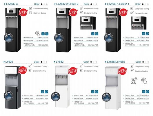 Aanpasbare waterverdeler met compressorkoeling met warm-koude opties