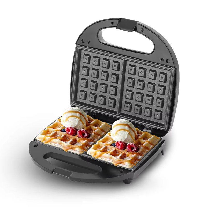Gepersonaliseerd logo Acceptabele dubbele wafelsmaker voor snel reinigen en niet-stick koken